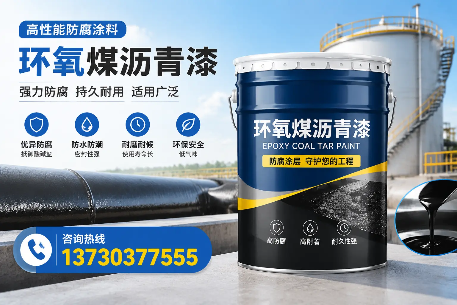 环氧煤沥青漆的耐久性分析,适合陵水的使用场景